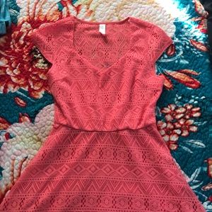 Coral spring dress